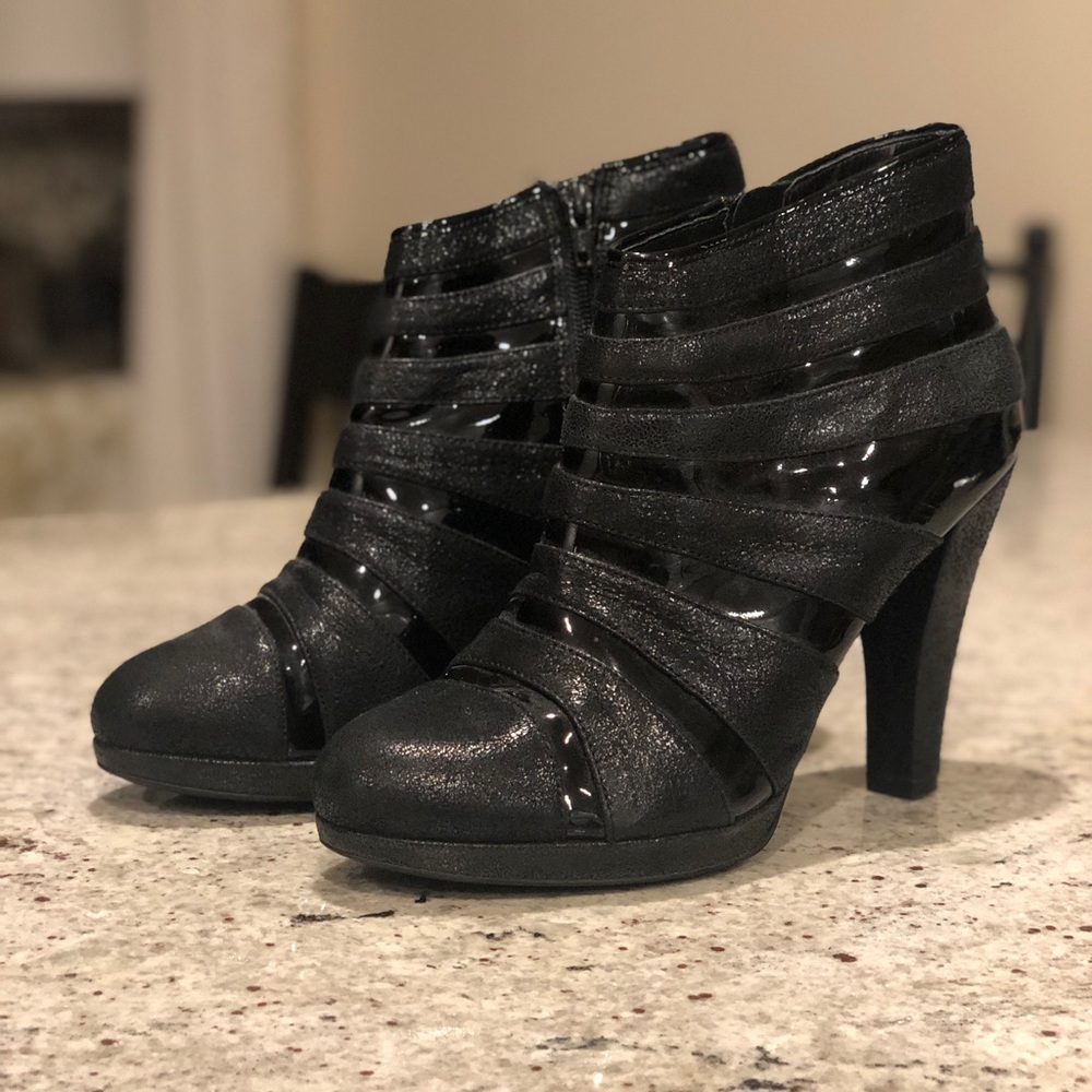 Isola Leather Booties, Size 9.5